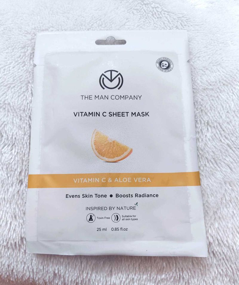 The Man Company Vitamin C Sheet Mask with Hyaluron