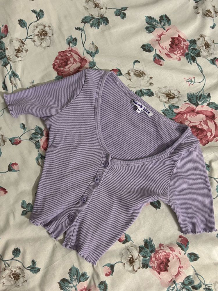 Lavender Crop Top