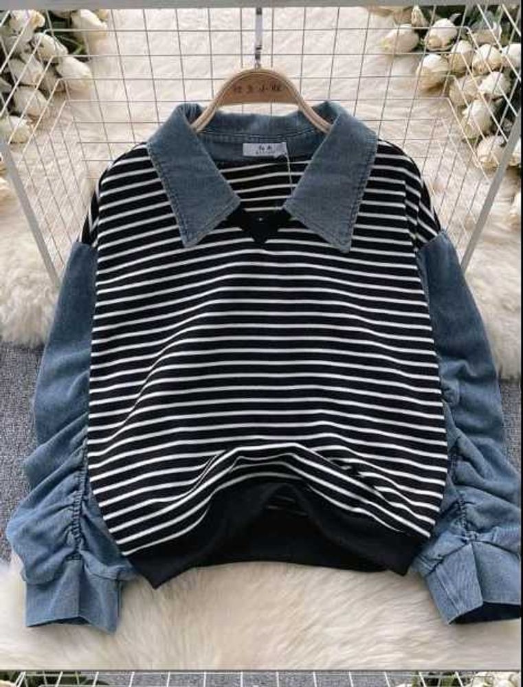 Denim Knitted Tshirt