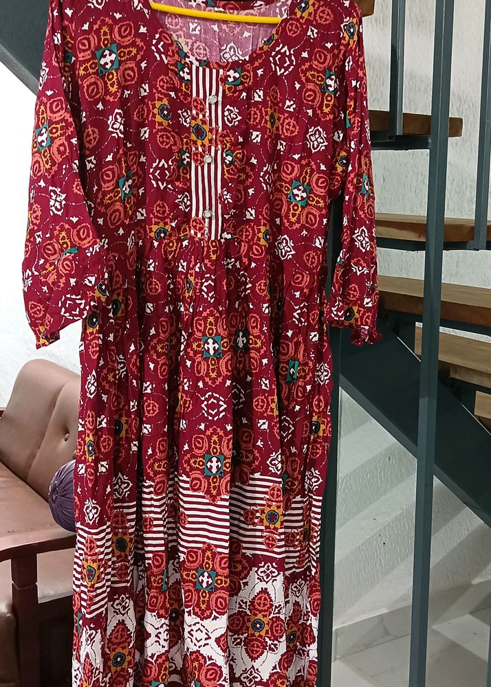 Pleated Kurta Dress