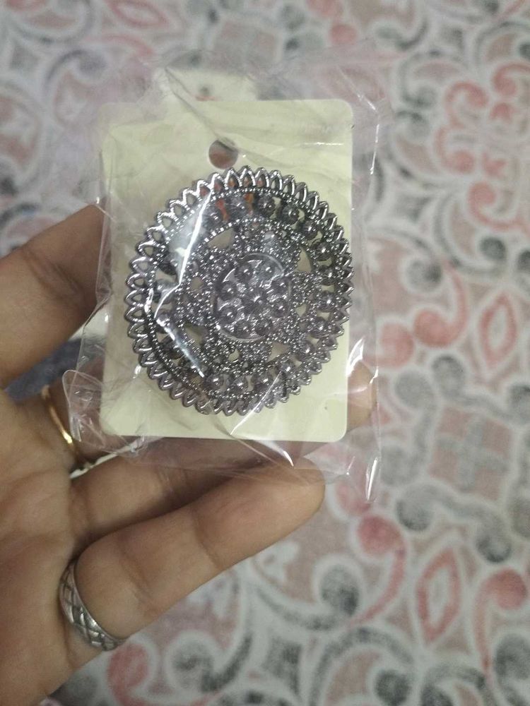 Boho Silver Statement Ring