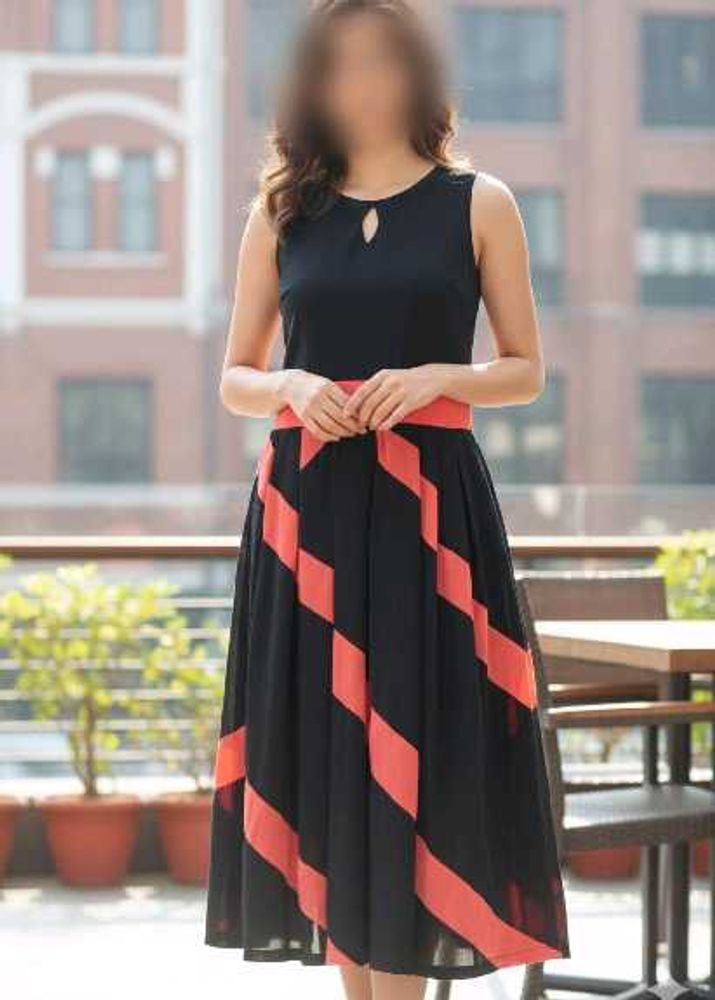 blue and pink Frock for girls