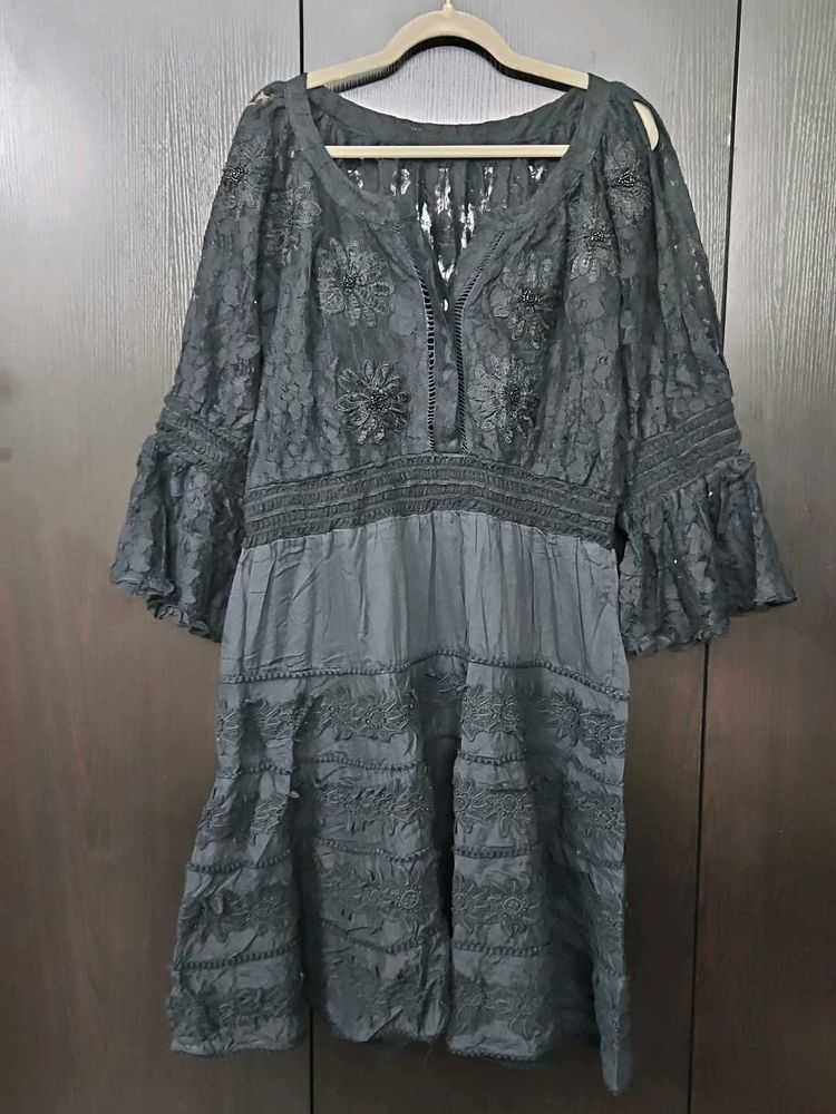 Elegant Black Lace Dress