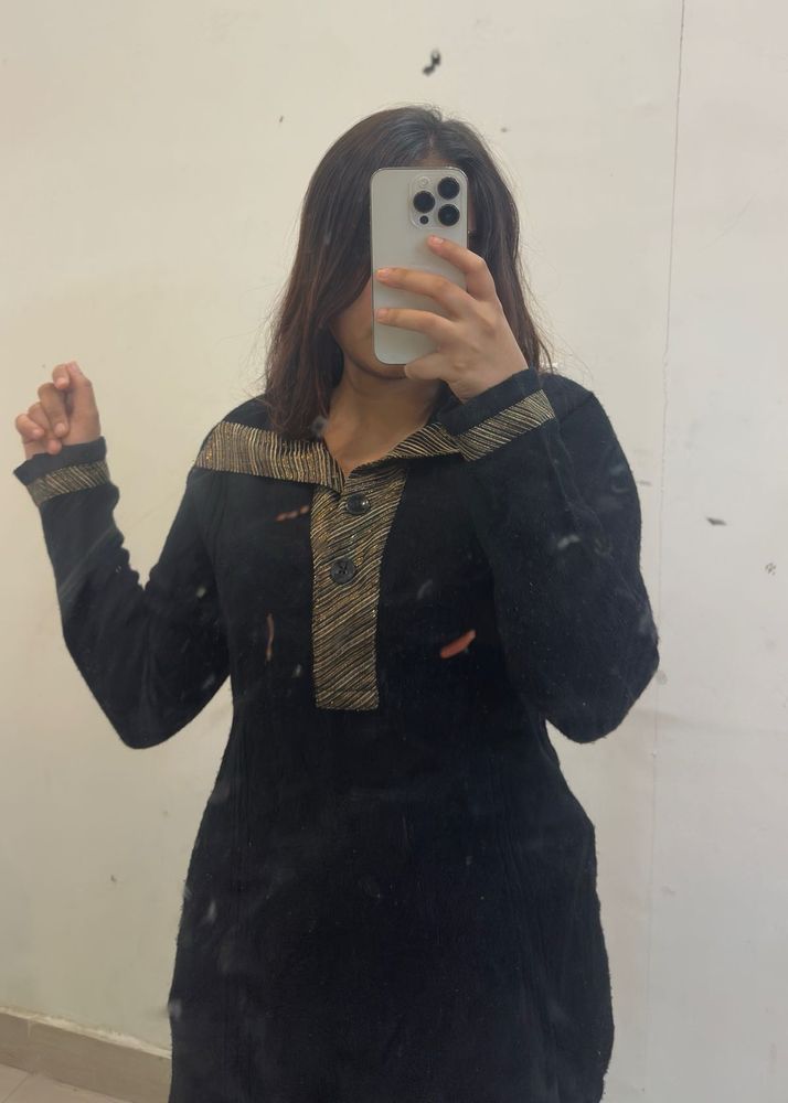 Elegant Black Kurta warm