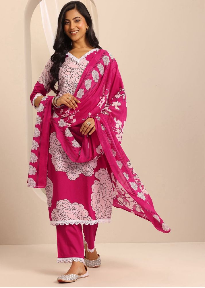 Floral Print Kurta Set