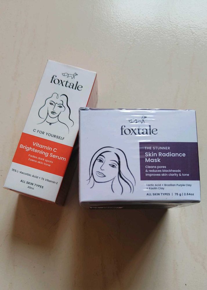 Foxtale Vitamin C Serum &amp; Skin Radiance Mask
