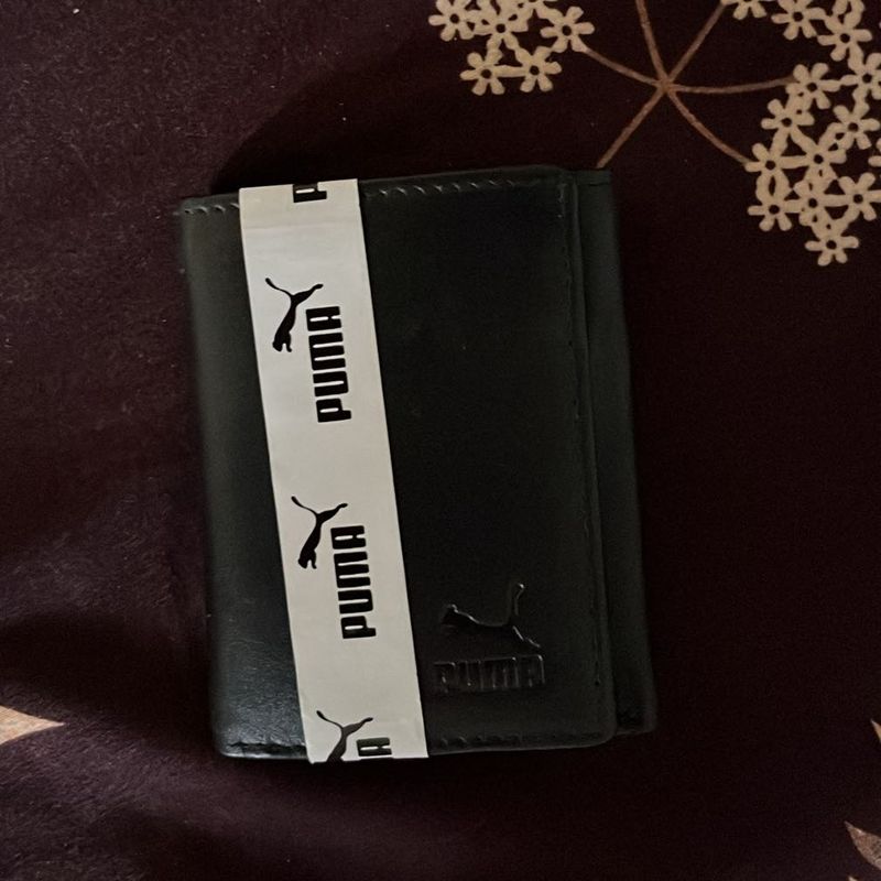 PURE LEATHER BLACK PUMA MEN’S WALLET BRAND NEW