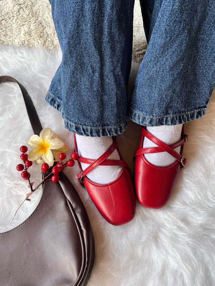 MaryJane Double Strap Ballerina 🍒