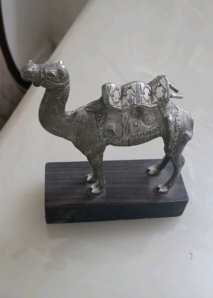 Vintage Silver Camel Figurine
