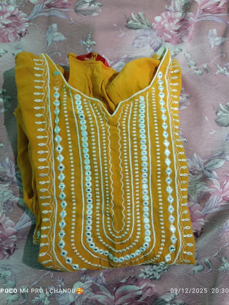 Elegant Mustard Kurta