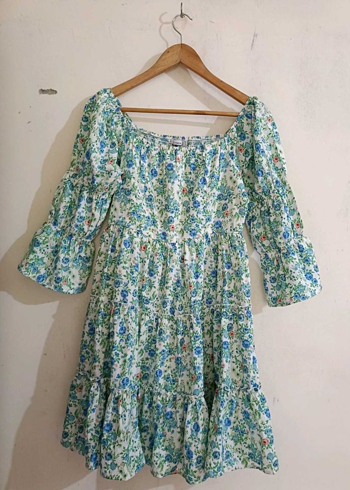Unused White Floral Dress