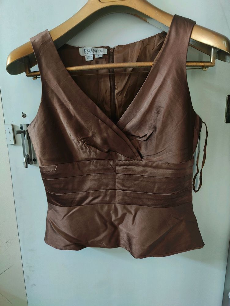 Pure Silk brown Top