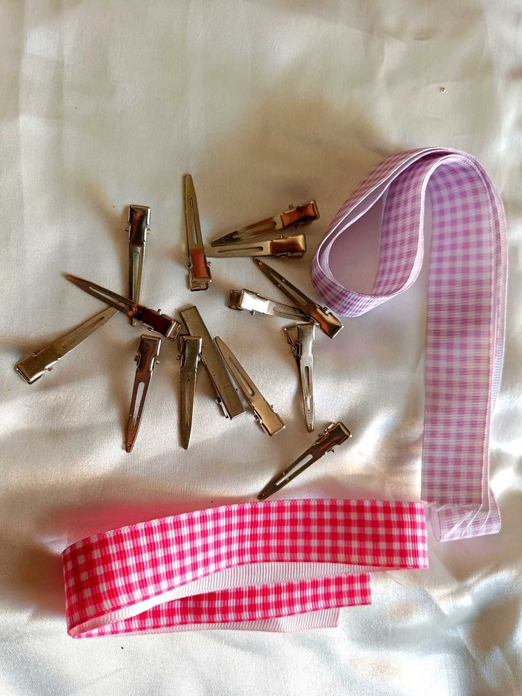 Hair Clips &amp; Ribbon Bundle