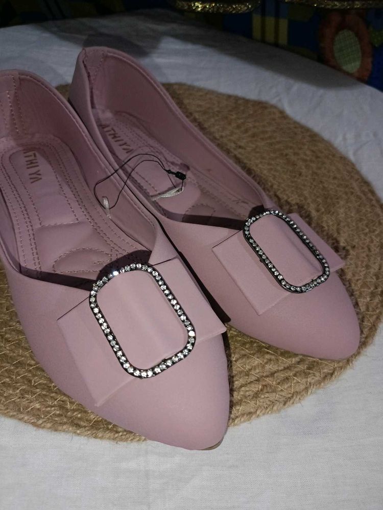 Pink Rhinestone Buckle Ballies