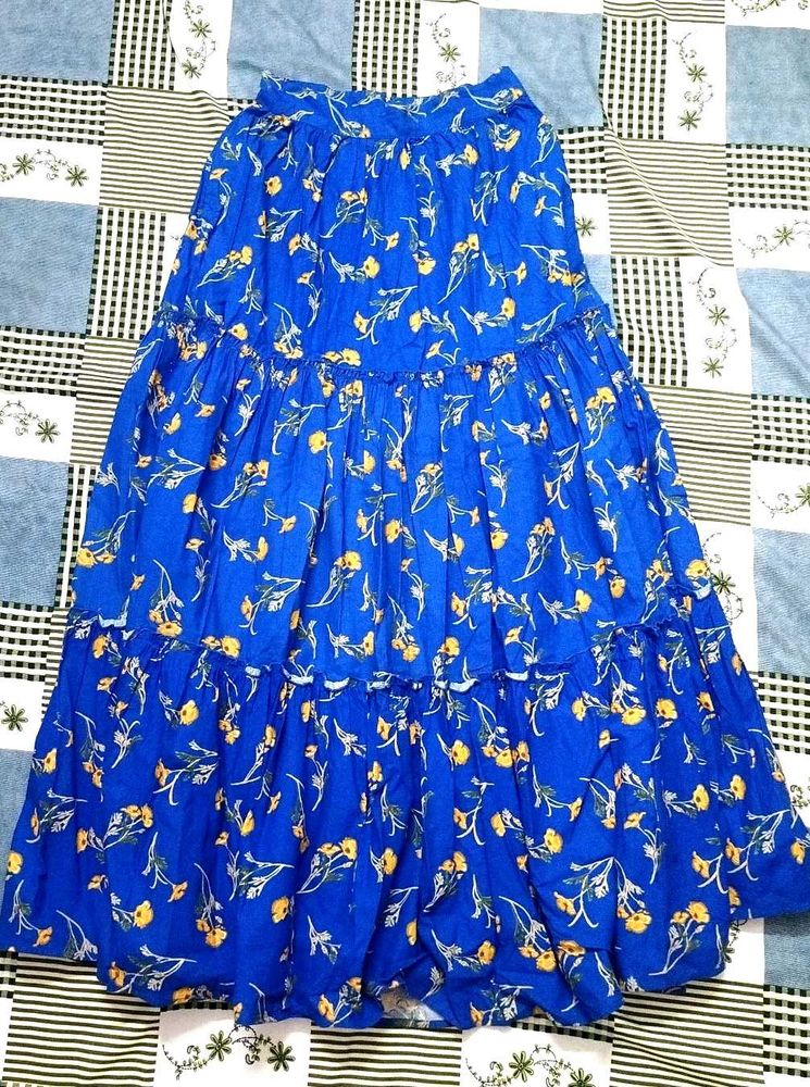 Floral Tiered Maxi Skirt