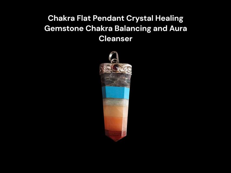 Chakra Flat Pendant Crystal Healing Gemstone
