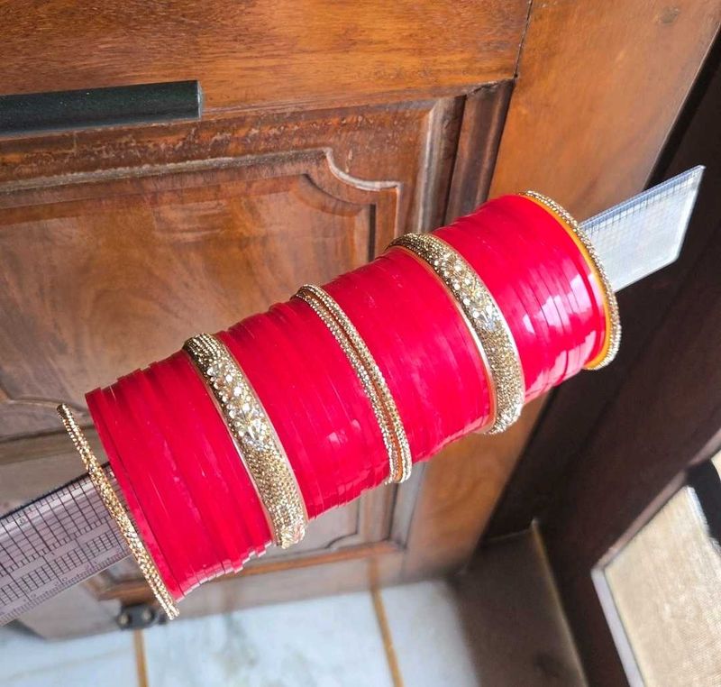Red Bridal Chura Bangles
