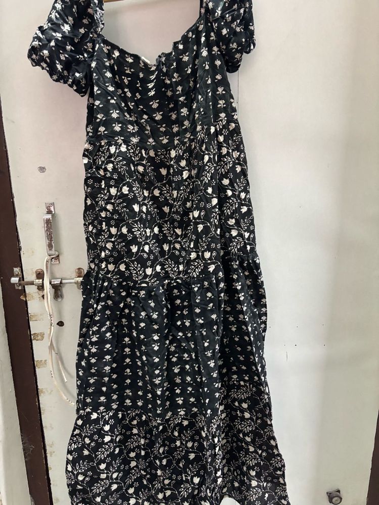 Black ethnic maxi dress