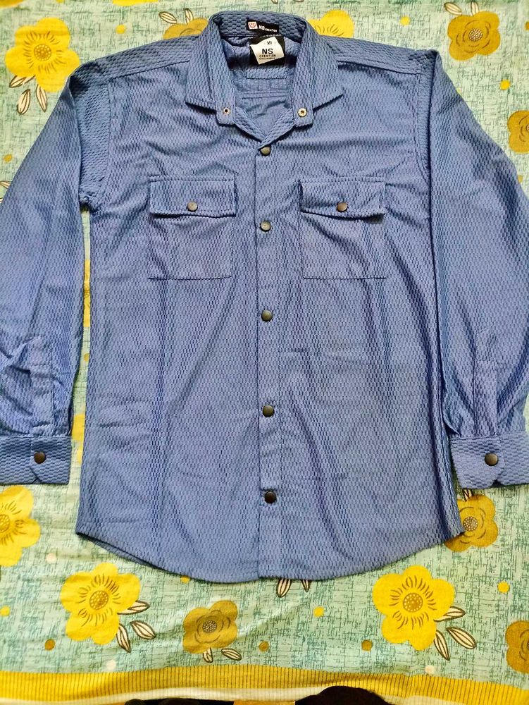 Blue Patterned Shirt