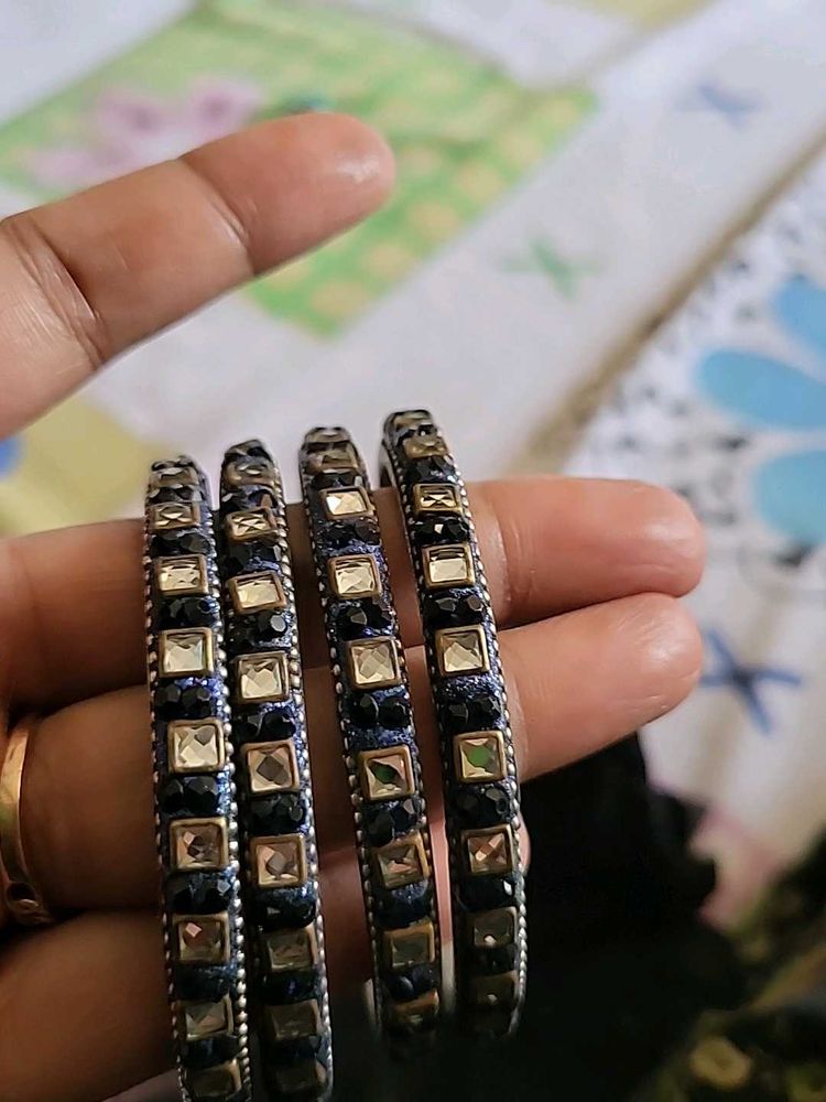 Set of 4 Bejeweled Bangles