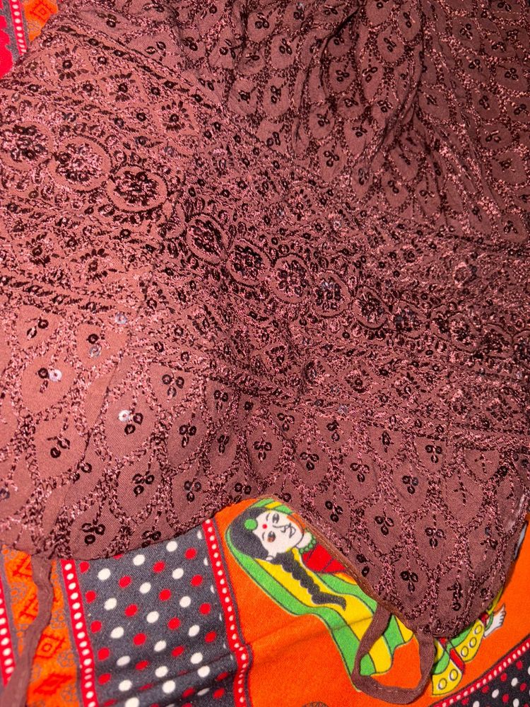 Brown Dress Material