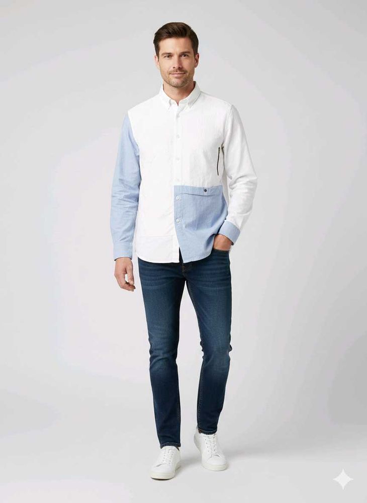 Unique Color Block Shirt