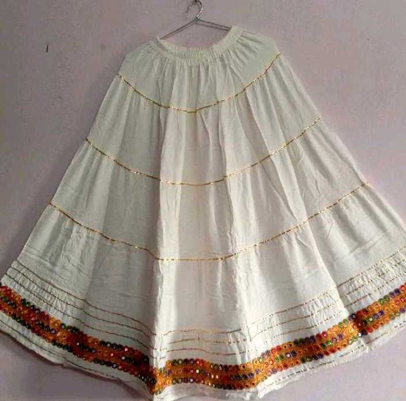 Rajasthani lehnga kurti set mirror worked