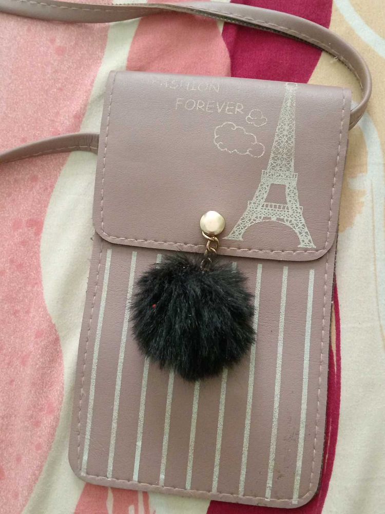 Pink Eiffel Tower Cell Phone Purse