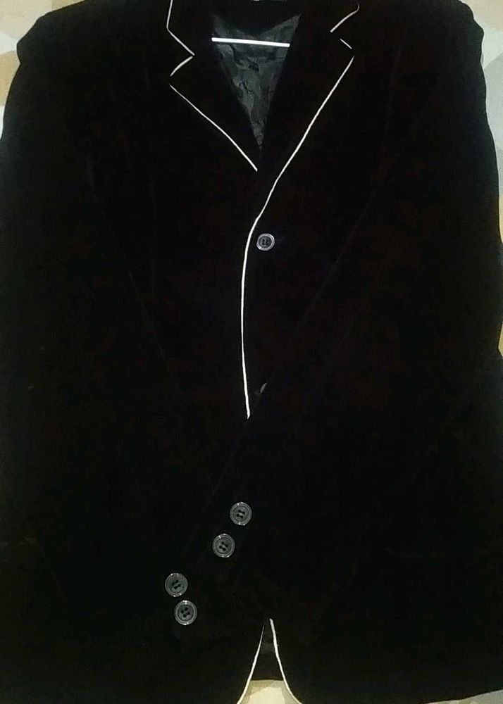 Black Party Wear Velvet Blazer