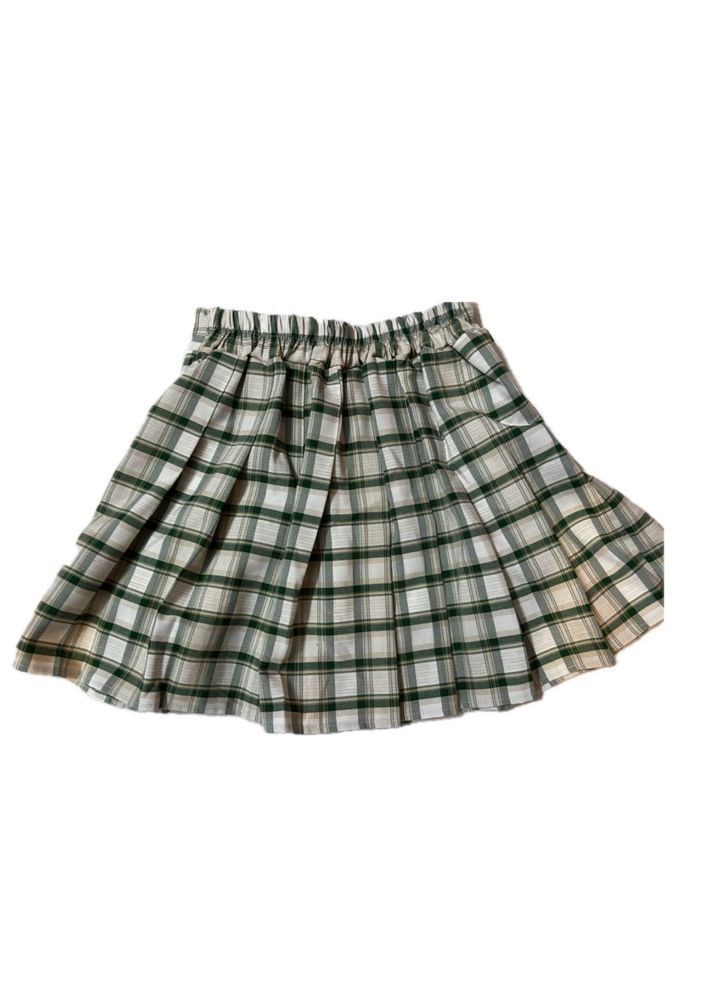 Plaid Mini Korean Skirt