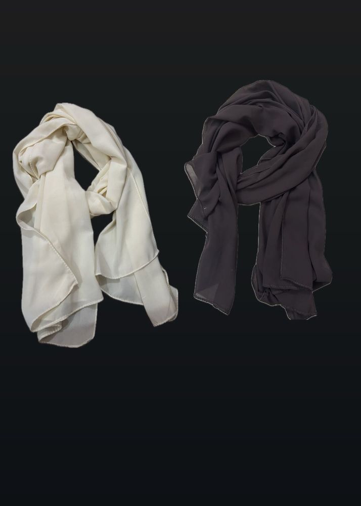 Brown Scraf &amp; Cream Coloured Scarf