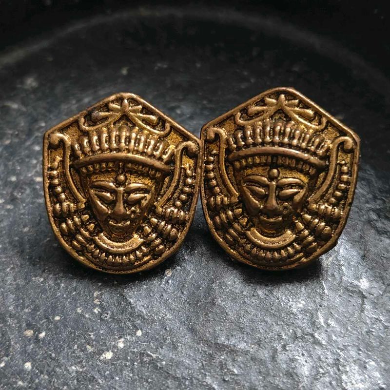 Maa Durga Brass Studs