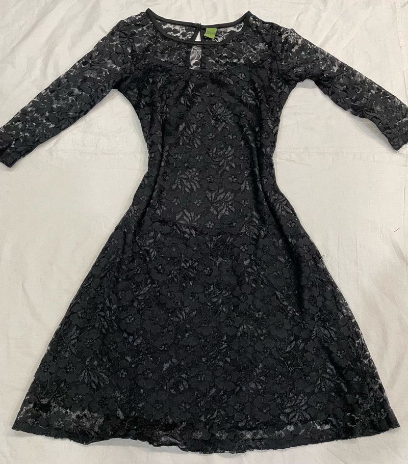 Elegant Black Lace Dress