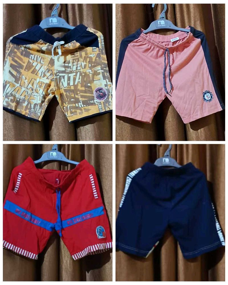 Combo Of 4 Shorts For 7 To 8 Year Boys