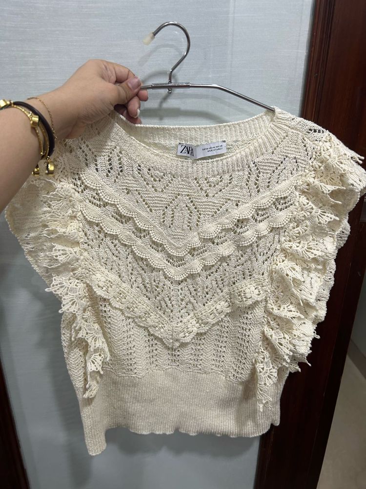 Crochet Top - Plus Size Upto 52” - Sleeveless