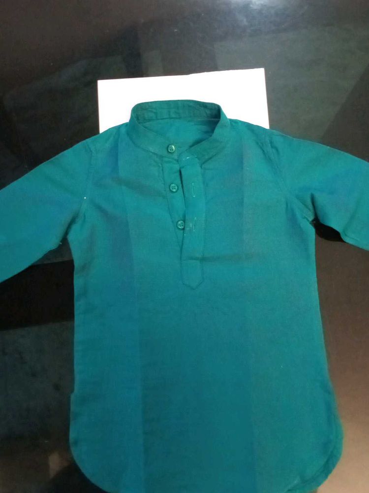 Green Button-Up Shirt