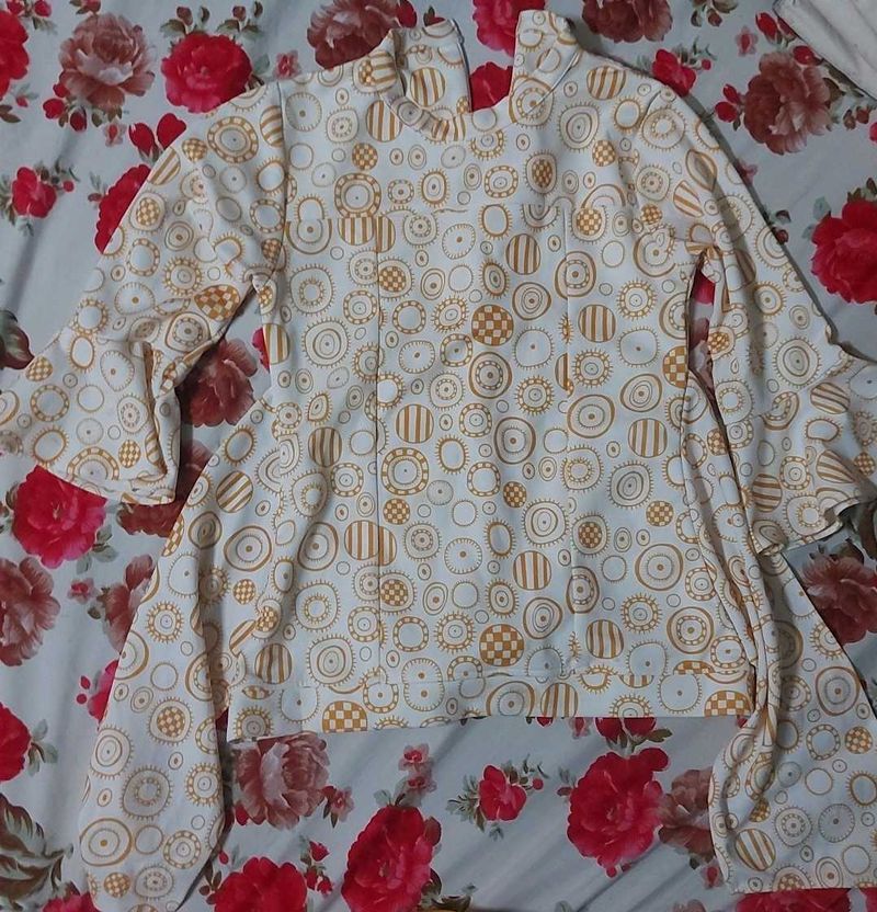 Patterned White Top
