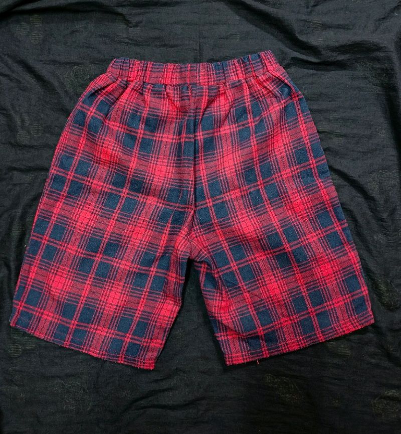 Red Plaid Shorts
