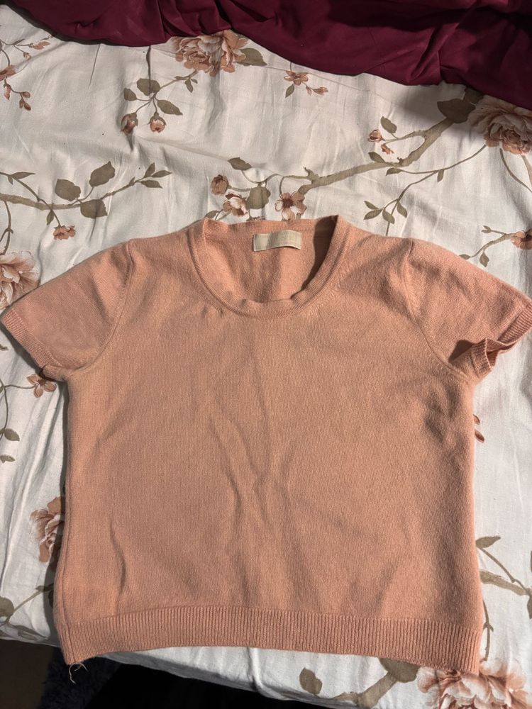 Peach Short Sleeve Top
