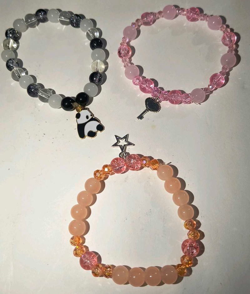 Beaded Charm Bracelets Set