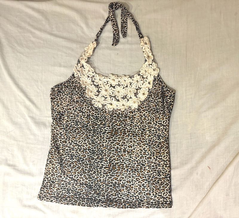Beautiful Leopard Print Halter Top