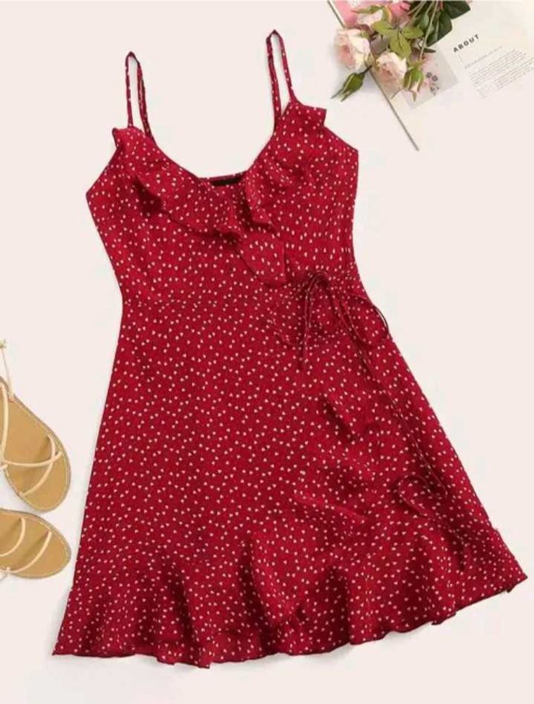 Fabrange heart print mini cami dress