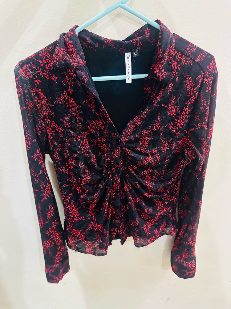 Floral Print Long Sleeve Top