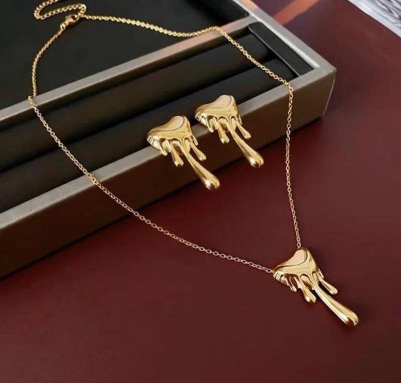 18K Gold Plated Heart Set