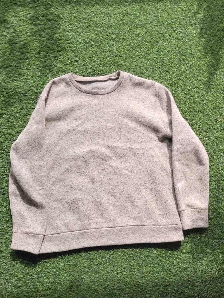 Heathered Gray Pullover Sweater L Size