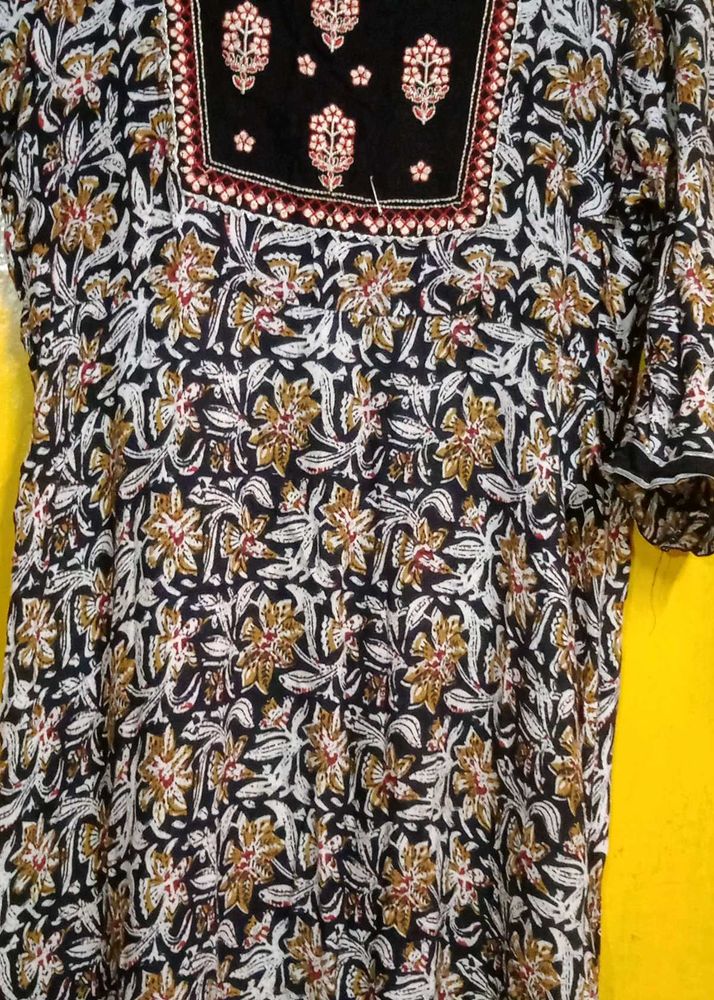 Floral Print Kurta