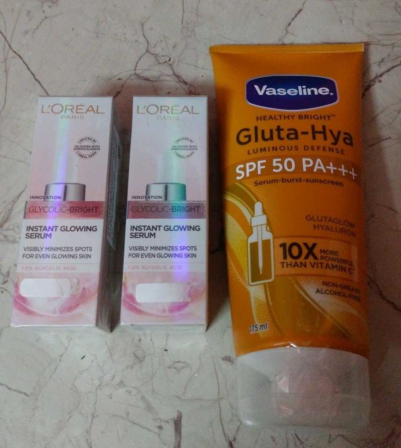 2 Face Serum 1 Suncream