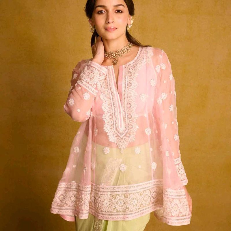 Alia Bhatt Inspired Heavy Sharara Pure Zari Work