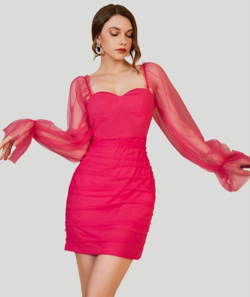 Savana Pink Mesh Party Dress.BRAND NEW