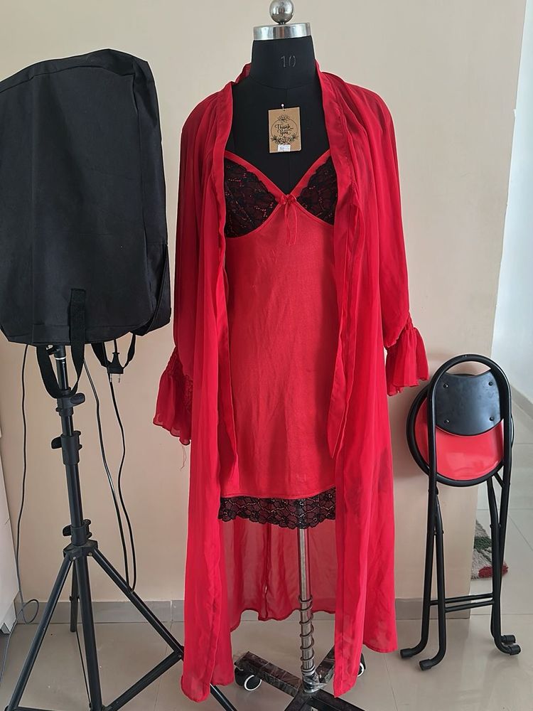Red Lingerie Set